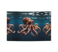 Bellissimi striscioni con stampa di polpo e fondali da appendere, decorano facilmente la scena della tua festa