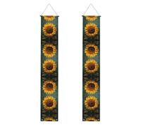 Bellissimi striscioni per porta del Ringraziamento con stampa di girasole, decorazione per esterni, per interni ed esterni, facili da appendere riutilizzabili