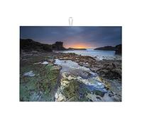 Bellissimi tappetini per asciugare i piatti con vista mare e cielo per il bancone della cucina, piatti da cucina per la cucina, piccoli 16 x 18 pollici