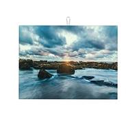Bellissimi tappetini per asciugare i piatti con vista sul mare e sul cielo, piccoli tappetini per asciugare i piatti, decorazioni per la cucina, piccoli 16 x 18 pollici