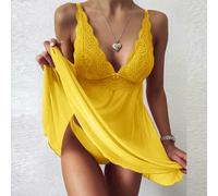 Bellissimo abito da notte collo a V abito pigiama morbido colore solido comodo