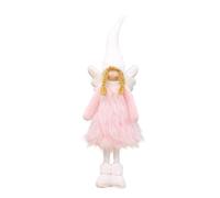 Bellissimo angelo di peluche con piume, durevole, decorazione per le vacanze, decorazione per mensole, decorazione di lusso per camera da letto, feste, piume di velluto, centrotavola