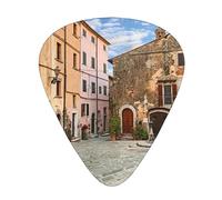 Bellissimo angolo della città italiana vecchia plettri per chitarra con scatola organizer plettri per chitarra 12PCS 3 spessore sottile medio pesante 0,46 0,71 0,96 mm plettri per chitarra elettrica