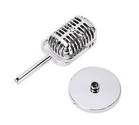 Bellissimo aspetto: Microfono R Vintage Simulazione Modello di Applicazione del Microfono Vintage Finto per la Decorazione a Barra Microfono Argento Elettroplato e il Nostro Microfono Vintage e