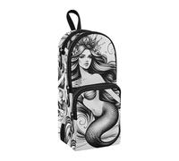 Bellissimo astuccio a forma di sirena, grande capacità, con scomparto per studenti, a forma di borsa per la scuola, organizer per matite, pennarelli, per scuola, ufficio, lavoro, Bella Sirena Nobile,