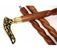 Bellissimo bastone da passeggio vintage con manico in ottone dal design...