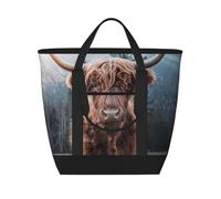 Bellissimo bestiame delle Highlands,Borsa porta pranzo grande capacità isolata per donne e uomini, lavoro, picnic, viaggi