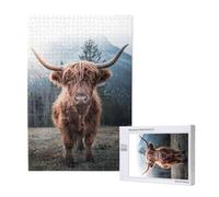 Bellissimo bestiame delle Highlands,Puzzle in legno da 1000 pezzi per adulti e adolescenti