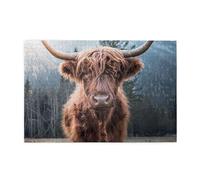 Bellissimo bestiame delle Highlands,Puzzle in legno da 1000 pezzi per famiglie, puzzle per adulti e adolescenti