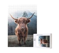 Bellissimo bestiame delle Highlands,Puzzle in legno da 300 pezzi per adulti e adolescenti