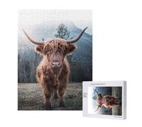 Bellissimo bestiame delle Highlands,Puzzle in legno da 500 pezzi per adulti e adolescenti