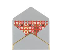 Bellissimo biglietto di auguri di carta perlato con torta di fiori con busta oro rifinito per festa di nozze invito di Natale