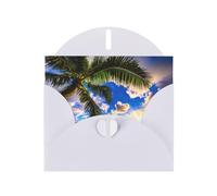 Bellissimo biglietto di auguri in carta perlata bianca con stampa di alba, design unico, buste per ringraziamento, inviti