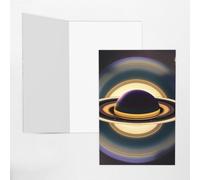 Bellissimo biglietto di auguri Saturno, 10,2 x 15,2 cm, busta a forma di cuore, adatto per tutte le occasioni.