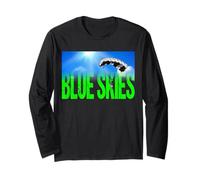 Bellissimo Blue Skies, Paracadute, Paracadutisti, Skydive Maglia a Manica