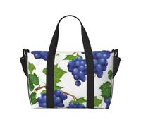 Bellissimo borsone da viaggio con stampa tramonto dorato, pieghevole, da viaggio, per viaggi e voli, per donne e uomini, Belle foglie d'uva, One Size, Borsone da viaggio