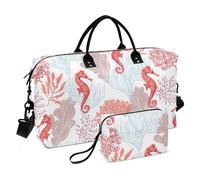Bellissimo borsone da viaggio grande disegnato a mano botanico rosso grande borsa da trasporto borsa multifunzionale da allenamento con cinghia regolabile per allenamento da viaggio, Bellissimo rosso