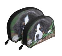 Bellissimo Bovaro del Bernese, Borsa per trucco a conchiglia Portamonete da donna Borsa da toilette piccola Borsa per cosmetici 2 pezzi