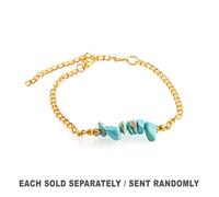 Bellissimo bracciale regolabile color oro con grappolo di perline di pietre prez