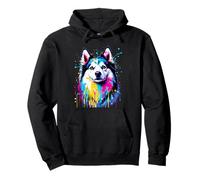 Bellissimo cane eschimese americano Pop Art American Eskimo Lover Felpa con Cappuccio