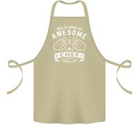 Bellissimo Capocuoco Guarda Come Divertente Cucinare Grembiule di Cotone 100%