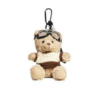 Bellissimo ciondolo a forma di orso pilota per borse e scatti chiave bordo del telefono personalizzato decorazione animale matrimonio favore, Felpa per caffè al latte, Taglia unica