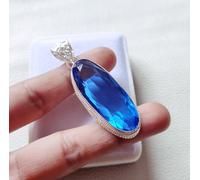 Bellissimo ciondolo con pietra preziosa tanzanite blu fatto a mano in...