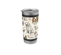 Bellissimo Clumber Spaniel Cani Modello Carino Clumbers Bicchiere termico in acciaio inox doppia parete