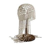 Bellissimo copricapo regolabile per danza del ventre con perline e nappe, elegante accessorio per capelli che ti fa risaltare tra la folla
