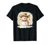 Bellissimo Costume da Pupazzo di Neve per Gli Amanti del Selvaggio West e dei Rodeo Maglietta