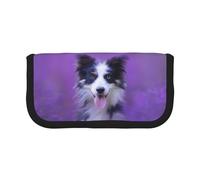 Bellissimo cucciolo di Border Collie, astuccio portapenne di grande capacità, organizer per penne in tela per ragazze
