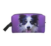 Bellissimo cucciolo di Border Collie, organizer per cosmetici di grande capacità, borsa da viaggio per il trucco da donna
