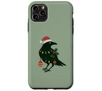 Bellissimo design decorativo natalizio con corvo e corvo nero Custodia per iPhone 11 Pro Max