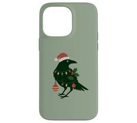 Bellissimo design decorativo natalizio con corvo e corvo nero Custodia per iPhone 14 Pro Max