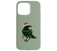 Bellissimo design decorativo natalizio con corvo e corvo nero Custodia per iPhone 15 Pro Max