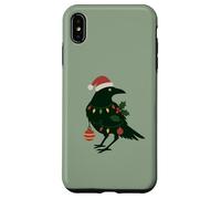 Bellissimo design decorativo natalizio con corvo e corvo nero Custodia per iPhone XS Max
