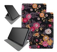 Bellissimo design floreale per Microsoft Surface Go 3 2021 / Surface Go 2 2020 / Surface Go 2018 tablet da 10 pollici, rotazione a 360 gradi con angoli di visualizzazione multipli custodia con auto