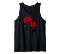 Bellissimo design romantico con rose rosse Canotta