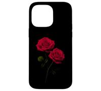 Bellissimo design romantico con rose rosse Custodia per iPhone 14 Pro Max