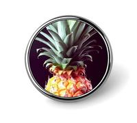 Bellissimo distintivo rotondo a forma di ananas per uomini e donne, spille da bavero resistenti ed eleganti, distintivi in metallo leggero per camicie, giacche, cappelli