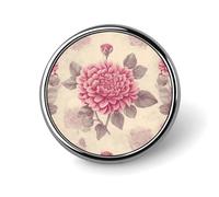 Bellissimo distintivo rotondo a forma di fiore vintage per uomo e donna, spille resistenti ed eleganti, distintivi in metallo leggeri per camicie, giacche e cappelli.
