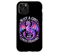 Bellissimo drago viola solo una ragazza che ama gli amanti dei draghi Custodia per iPhone 11 Pro