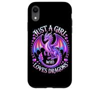 Bellissimo drago viola solo una ragazza che ama gli amanti dei draghi Custodia per iPhone XR
