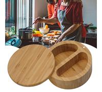 Bellissimo e pratico contenitore sale e pepe in legno con coperchi magnetici