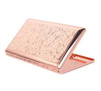 Bellissimo Elegante e Semplice Astuccio per Sigarette in Metallo da Donna e da Uomo Contiene 10 Sigarette da 120 mm (10pcs 120mm, Rose Gold)