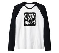 Bellissimo Emblema sopra la Luna per Adulti e Bambini Maglia con Maniche Raglan
