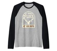 Bellissimo Falcon Bird of Prey Hunter Maglia con Maniche Raglan