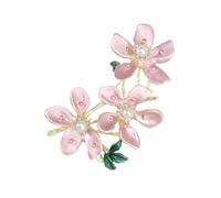 Bellissimo fiore di pesco accessorio in lega spilla moda abbigliamento gioielli adatti per regali o per la propria collezione spilla a forma di fiore di pesca, Misura unica, come descritto