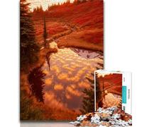 Bellissimo fiume di montagna, puzzle da 1000 pezzi per adolescenti e adulti, sfida difficile antistress, migliora l'amore tra coppie, 38x26cm