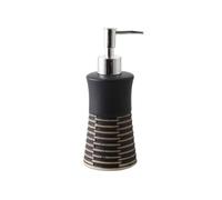 Bellissimo Flacone di lozione in ceramica Push 280ML Distributore di sapone for bagno dell'hotel Flacone distributore domestico Arredamento Bagno(Nero)
